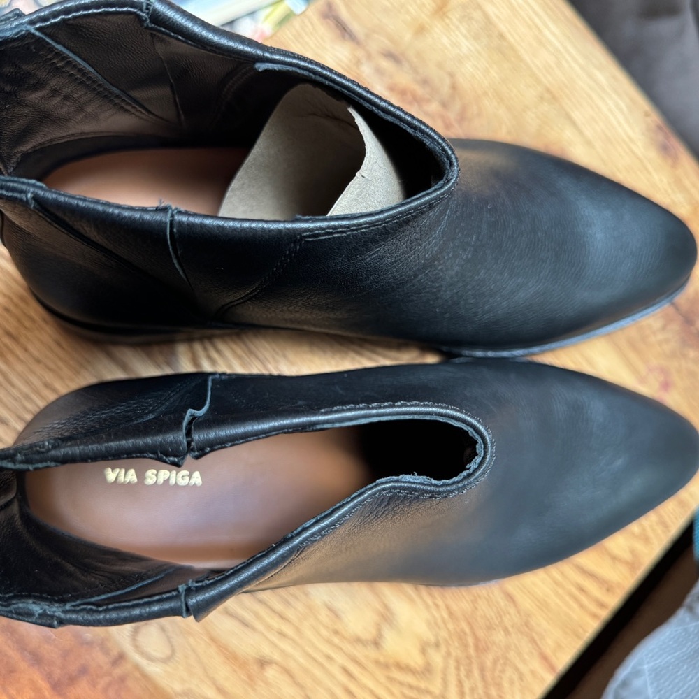 NEW VIA SPIGA Women’s Boots Sz 9 EU 39 Leather Waterproof Slip On Rubber soles - Picture 16 of 16